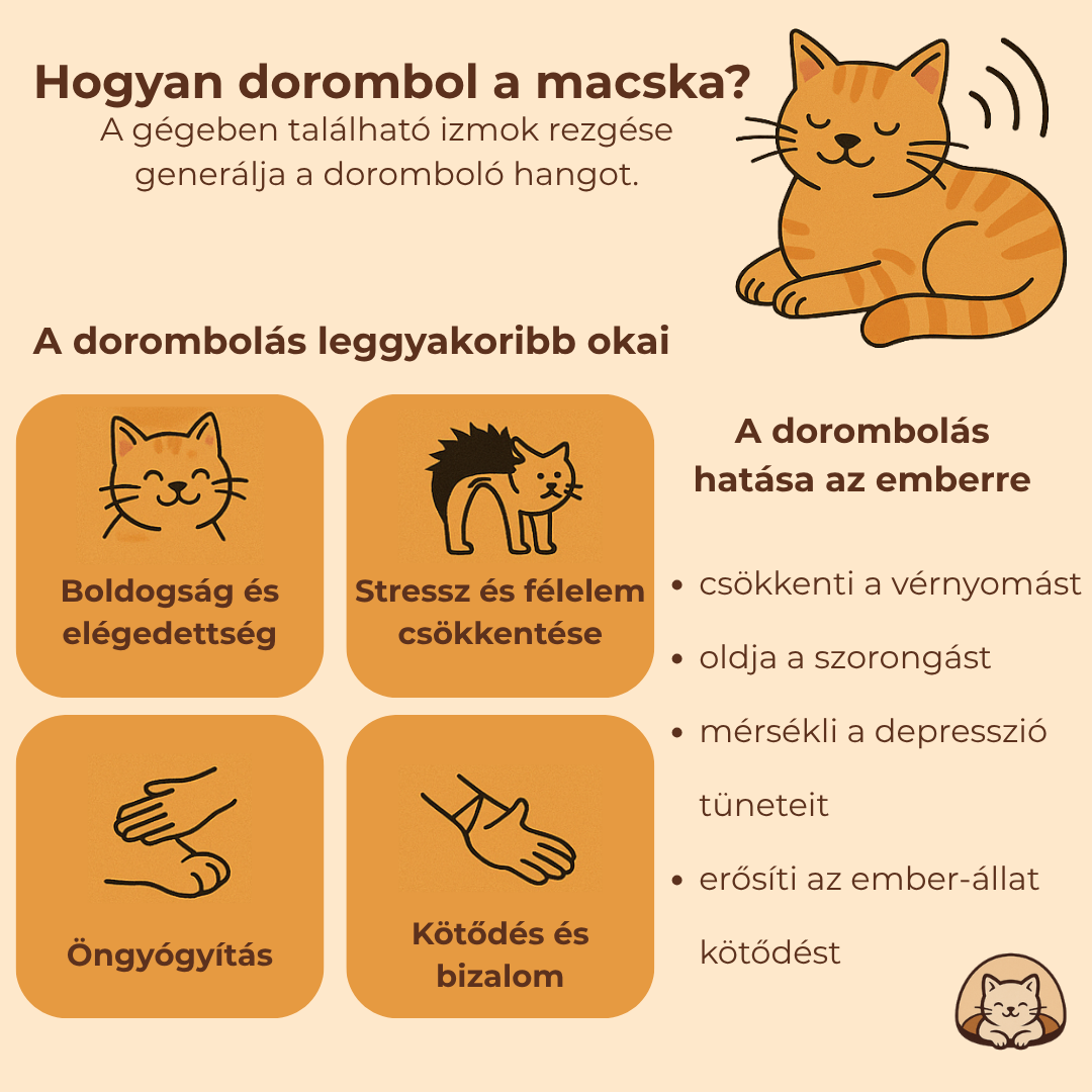 Miért dorombol a macska? – A dorombolás titkai 🐱