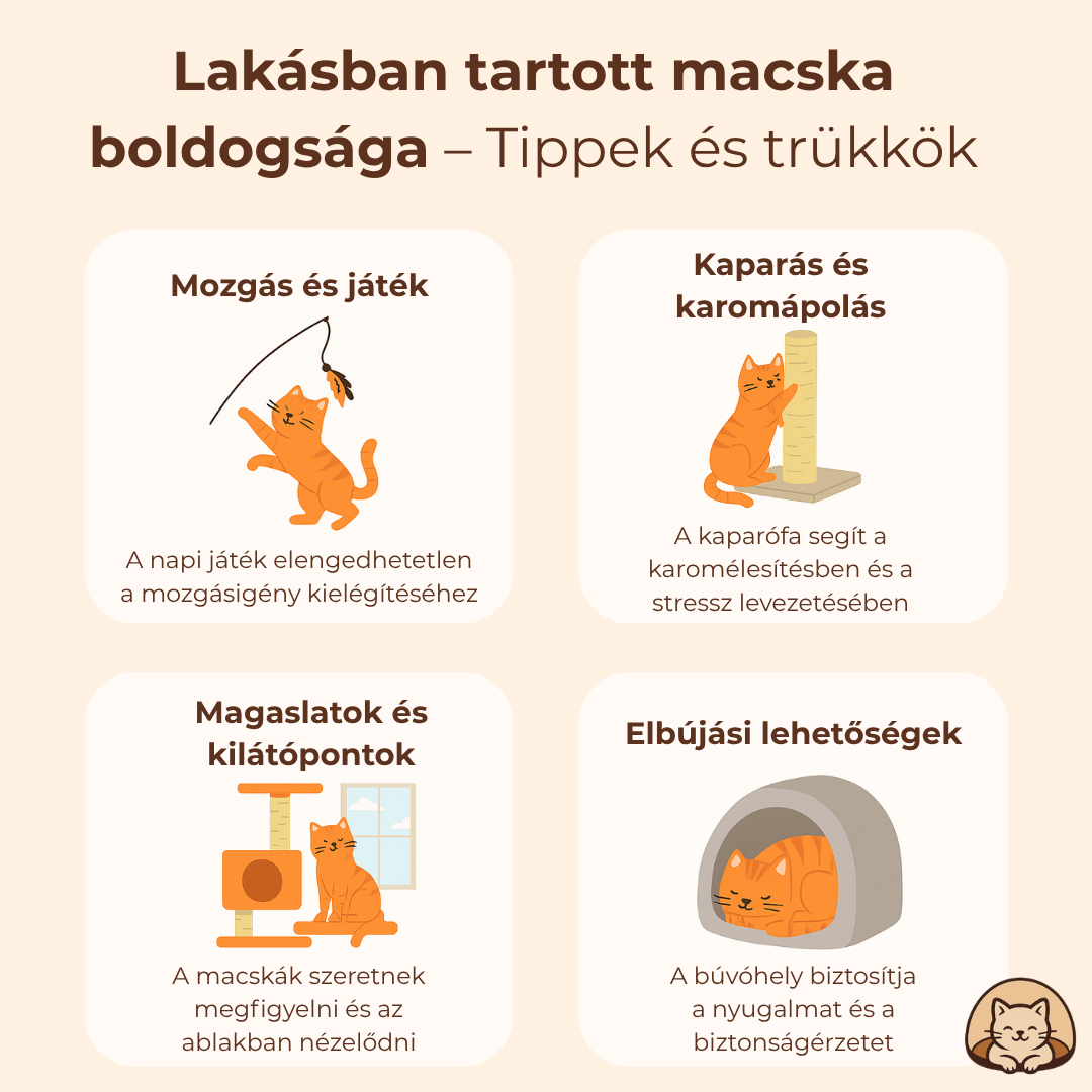 Lakásban tartott macska boldogsága – Tippek és trükkök 🐱