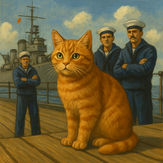 Félnótás („Half-wit”), a háborús macska – a négylábú matróz, aki megérezte a veszélyt 🐱⚓️