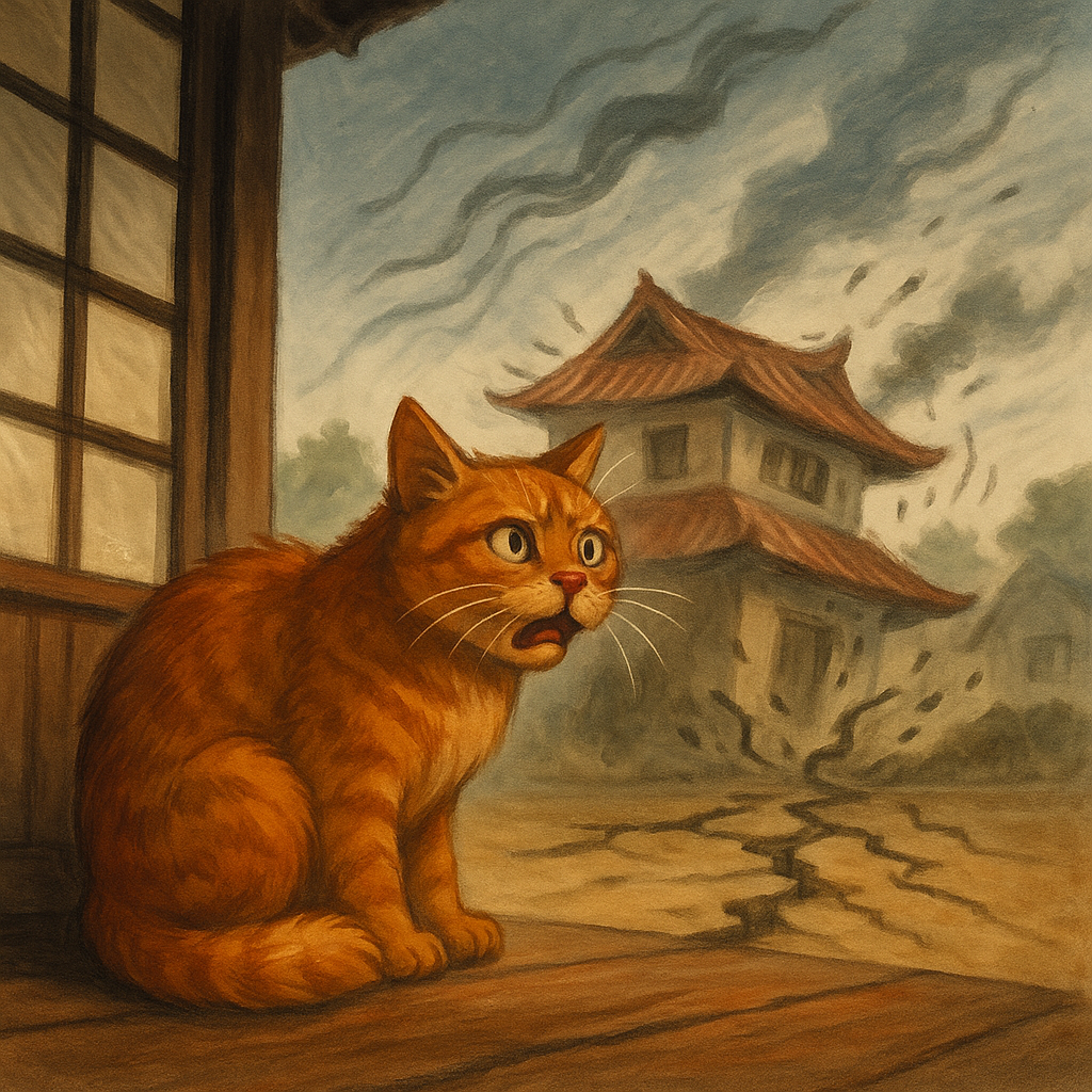A japán „földrengés-jósló” macskák – amikor a cicák előre érzik a természet erejét 🐱🌏